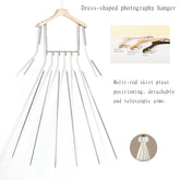 Dress Photography Hanger with 6 Rods for Skirt Pleat Positioning